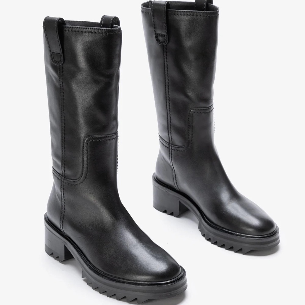 Tamara Mellon Traveler Vitello 50 Boot - Black - size 37/7